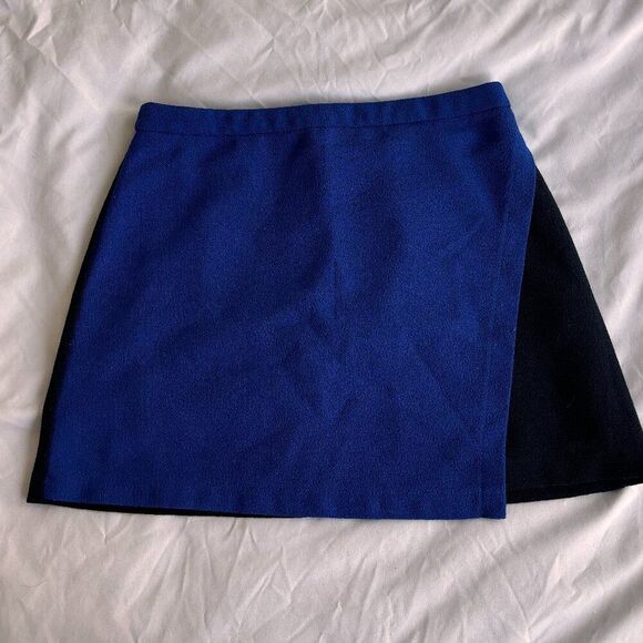 Blue and Black Mini Skirt - Picture 1 of 5